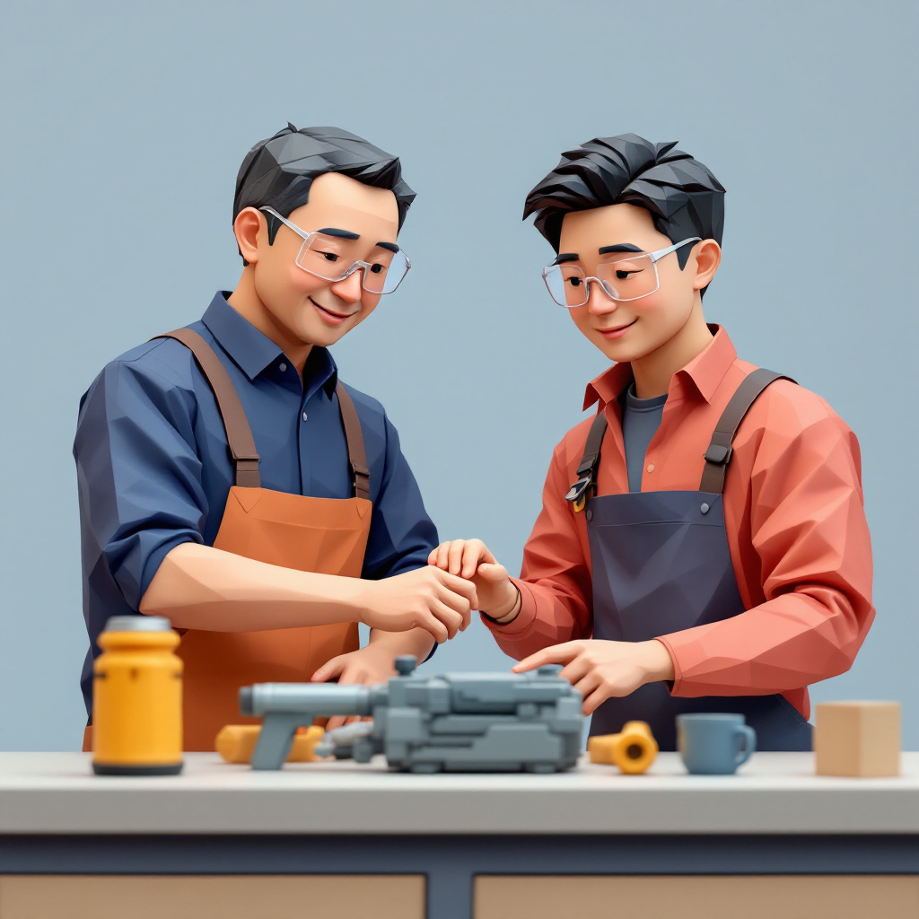 技術伝承・育成職のキャラクターイラスト